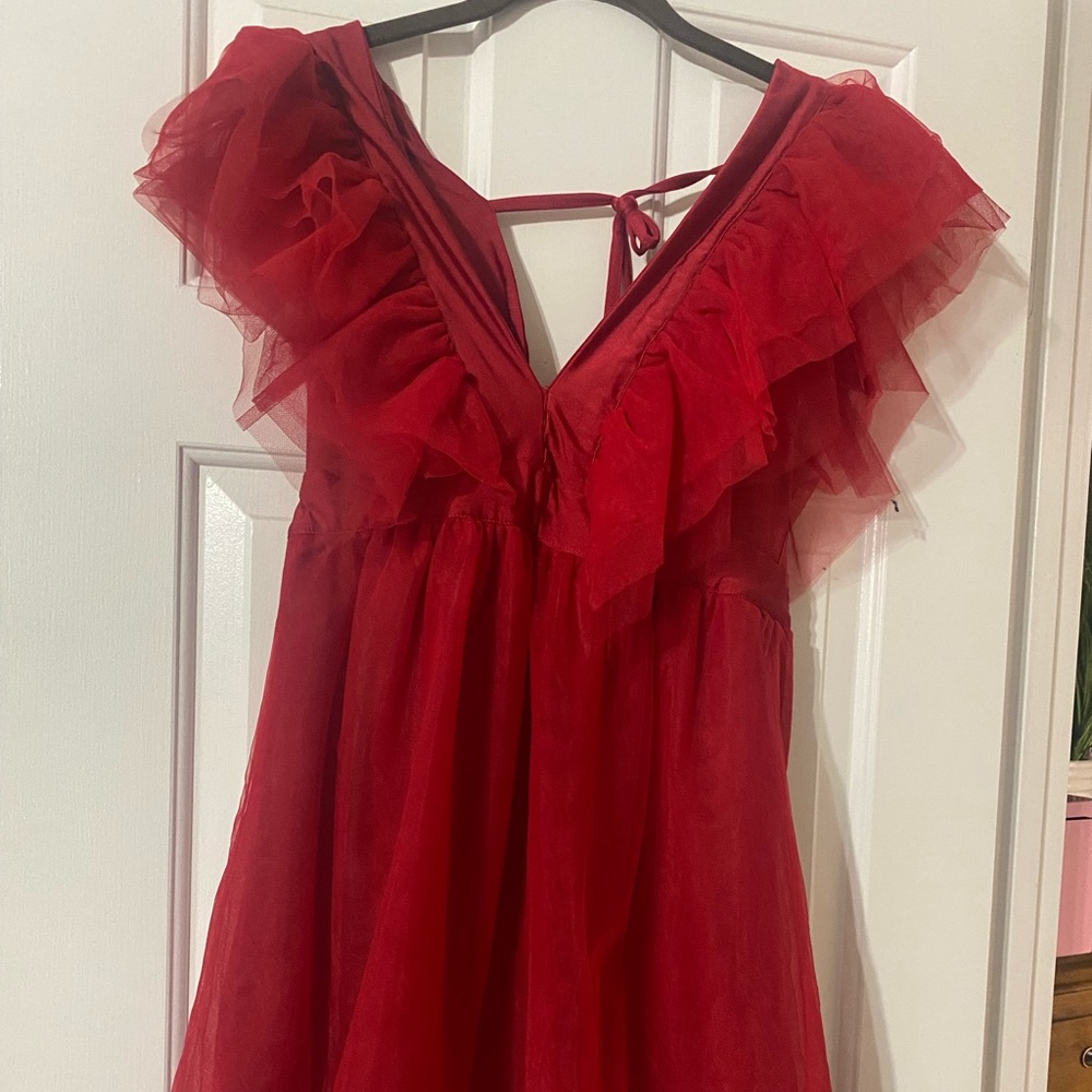 Red cocktail dress